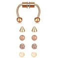 thumbnail image 2 of facefd Magnetic Fake Septum Nose Rings Hoop Horseshoe for Women Acrylic 5 Mix, 2 of 8