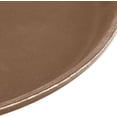 thumbnail image 5 of TrueCraftware- Set of 2 Round 16-inch Rubber Lined Non-Slip Tray Brown Color- Restaurant Serving Tray Rubber Lined Tray Coffee Appetizer Breakfast Perfect for Kitchen Café and Restaurants, 5 of 6