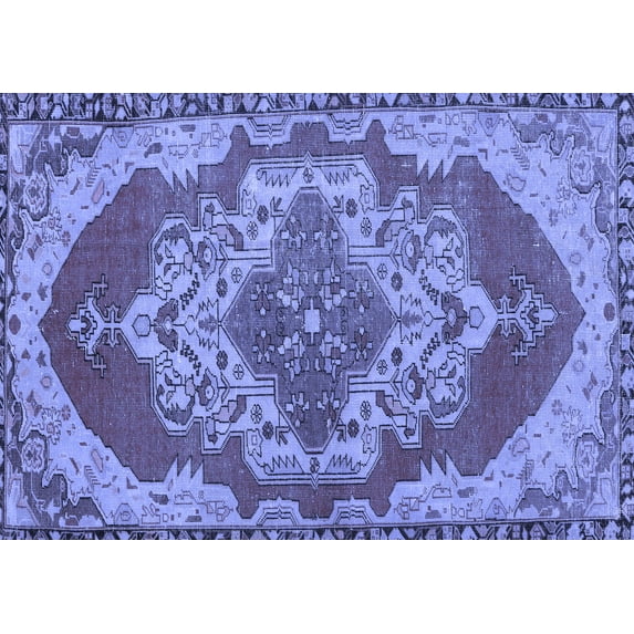 Ahgly Company Indoor Rectangle Persian Blue Traditional Area Rugs, 3' x 5'