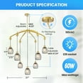 thumbnail image 5 of LovingAHome Farmhouse Dining Room Light Fixtures 7-Light Rustic Black Chandeliers for Living Room Bedroom,Foyer, 5 of 8