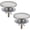 Brushed Stainless Steel, variant on Kitchen Sink Hole Cover, 2 PCS Faucet Hole Cover for Kitchen Sink, Tap Hole Plate Stopper Cover Blanking Brass Metal Plug, Sink Countertop Hole Cap Cover, Chrome