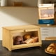 thumbnail image 3 of Panera Bamboo 28 * 38 * 21 cm, Panera de Gran Capacidad, Panara para Pan, Panera de Bambú, Caja de Almacenamiento para Cocina, Pan, Caja de Madera para Pan con Ventana Transparente, 3 of 7
