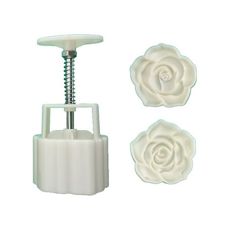 

Three-dimensional Thickened Plastic Material Moon Cake Mould Roses Shape Cantonese Hand Pressure 30g Or 125g Baking