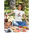thumbnail image 2 of Butterfly On A Rose Shaped T-Shirt Women -Smartprints Designs, Female Small, 2 of 4