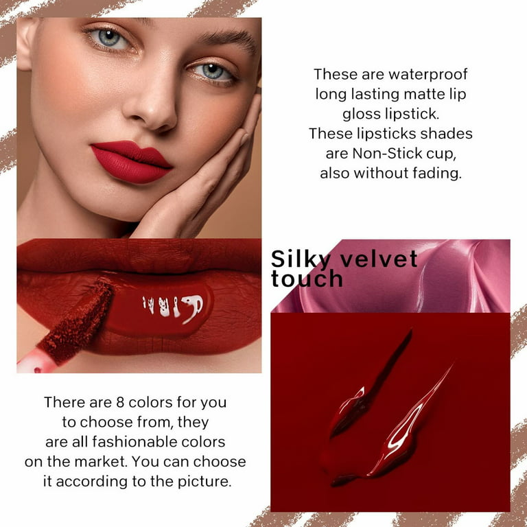 Pigment Makeup Lip Gloss Non Stick Cup Not Easy To Fade Velvet Liquid  Lipstick