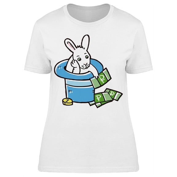 Rabbit With Less Money T-Shirt Women -Image by Shutterstock, Female Small