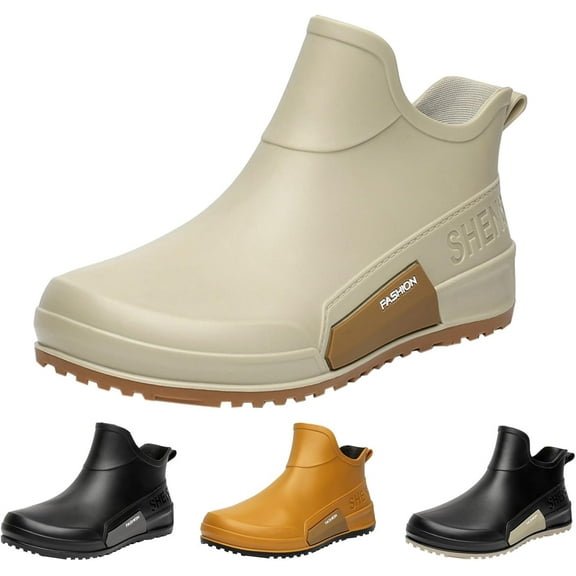 Waterproof Slip-Resistant Rain Boots for Women & Men - Rubber Outdoor Work Boots for Gardening, Fishing, Boating, Camping