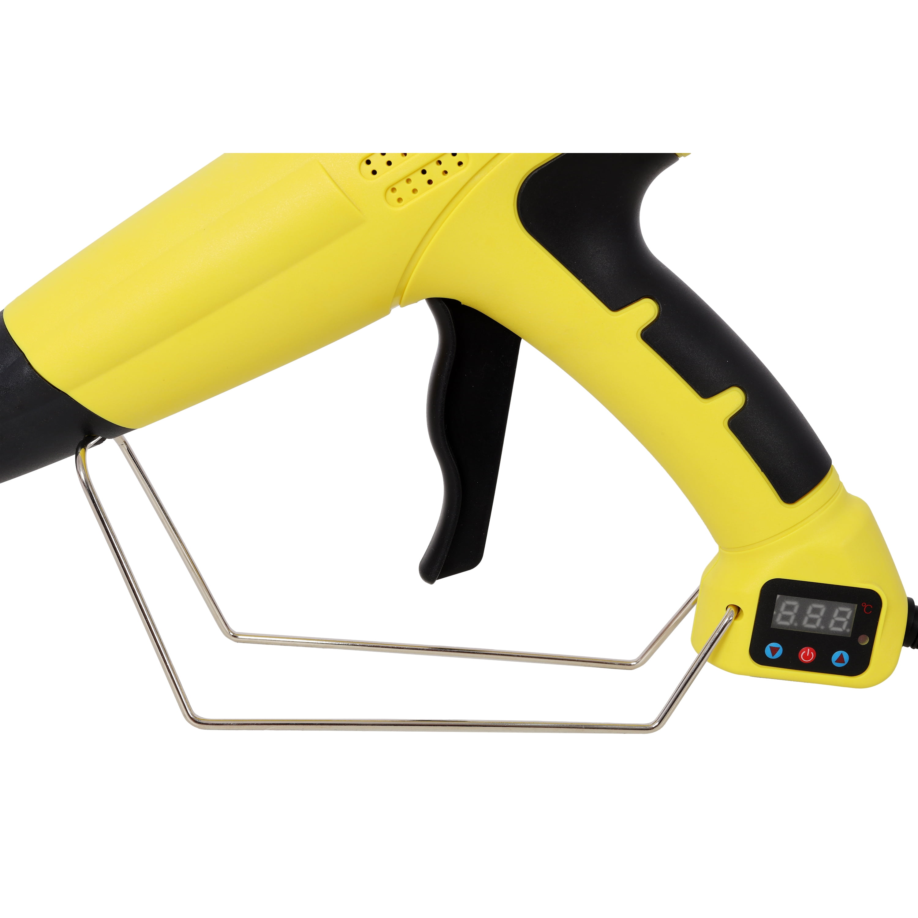 550W Hot Glue Gun With Digital Display , Temperature Adjustable Professional Glue Gun with 4 Replacement Nozzles, DIY Craft Repair Thermo Tool with 24Pcs Highly Viscous Glue Sticks