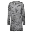 thumbnail image 6 of WTOBBY Women's Fashion Comfortable Halloween Printed Mid-Length Cardigan Jacket Casual Long Sleeve Open Front Cover Up With Pockets Fall Layering Piece,Dark Gray XL, 6 of 7