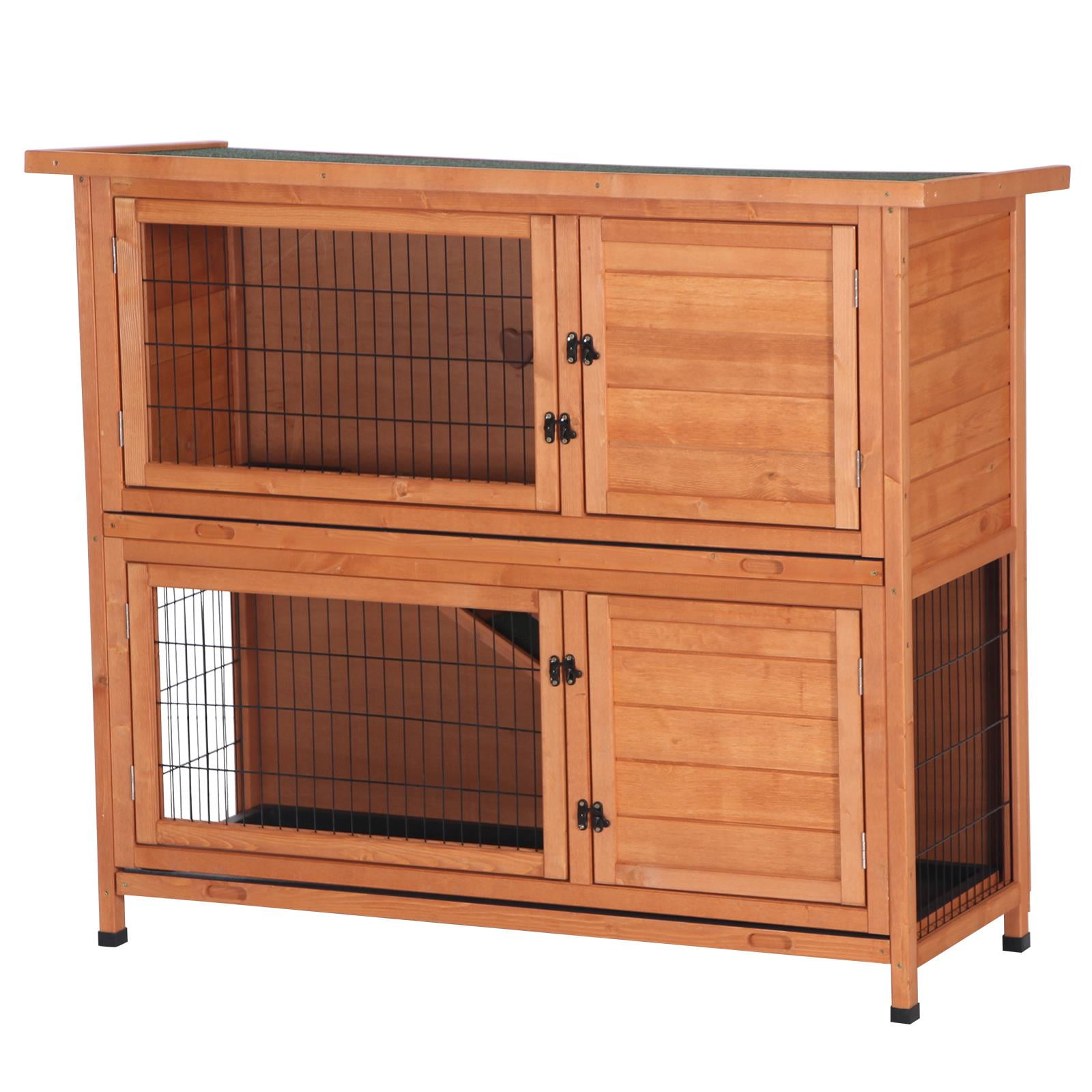 Lovupet Rabbit Hutch Cage With Pull Out Tray, Story Indoor, 48 OFF