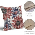 thumbnail image 5 of Navy Blue and Red Pillow Covers 20x20 Set of 2 Retro Sunflower Flowers Print Decorative Throw Pillows Outdoor Modern Art Floral Pillowcase Square Linen Cushion Case for Home Sofa Couch Bed, 5 of 6