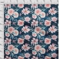 thumbnail image 4 of oneOone Cotton Poplin Twill Teal Blue Fabric Leaves & Clover Sewing Material Print Fabric By The Yard 56 Inch Wide, 4 of 6