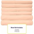 thumbnail image 4 of 6 Piece Bed Sheet Set, Queen, Peach, 4 of 6