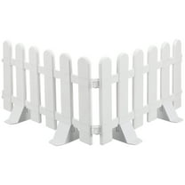 Melantax Plastic Fence Yard Indoor Garden Fence Small Garden Fence with 4 Bases