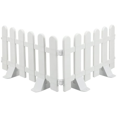 COMPUKAS Garden Fence Panel 2Pcs White Plastic for Yard 50.00X30.00X1.00cm