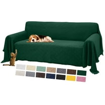 Sanmadrola Sofa Cover, Couch Covers for 3 Cushion Couch Sofa, Sectional Couch Covers for L Shaped Couch Cover, Living Room Sofa Throws Sofa Slipcovers for Pets, Kids (71"x 134",XL Sofa, Green)