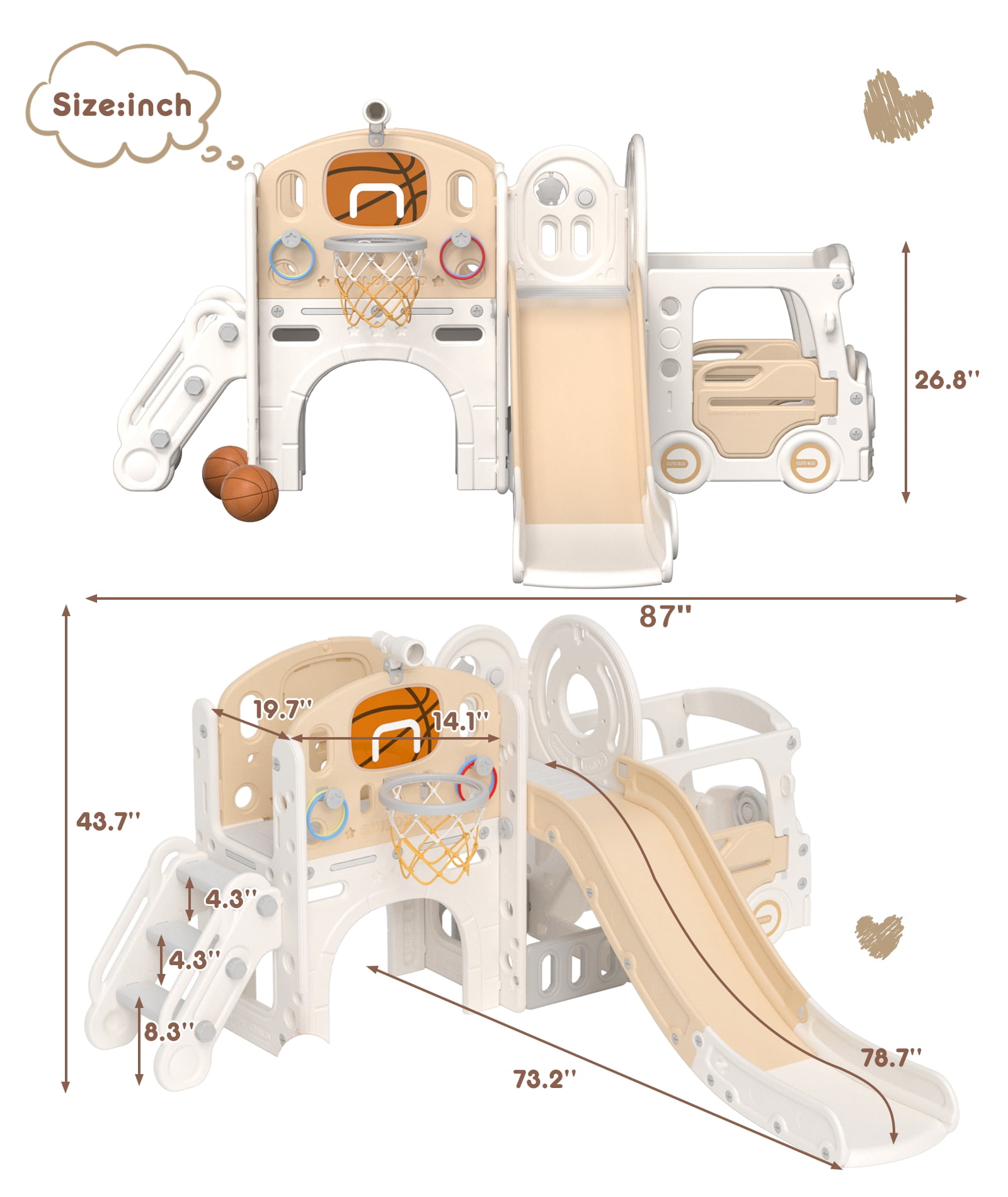 【セール 登場から人気沸騰】 10-in-1 XJD Toddler Hoop Basketball with Playset Slide ミュージック