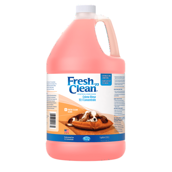 PetAg Fresh 'n Clean Creme Rinse 15:1 Concentrate - Classic Fresh Scent - 128 Fl Oz (1 Gallon)