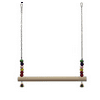 Large Chicken Ladder Swing Hanging Wood Perches Stand Parakeet Chewing Exercise Toy with Bells for Large Bird Hens Macaw Jumping Playing