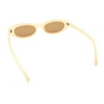 thumbnail image 7 of Womens Classy Iconic Narrow Oval Plastic Retro Mod Fashion Sunglasses Peach - Brown, 7 of 7