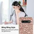 thumbnail image 2 of Compatible with Samsung Galaxy S10 Case, Glitter Sparkly Samsung S10 Phone Case with Slim Silicone Shockproof Protective Bumper Cover for Cute Girls Women (Rose Gold), 2 of 14