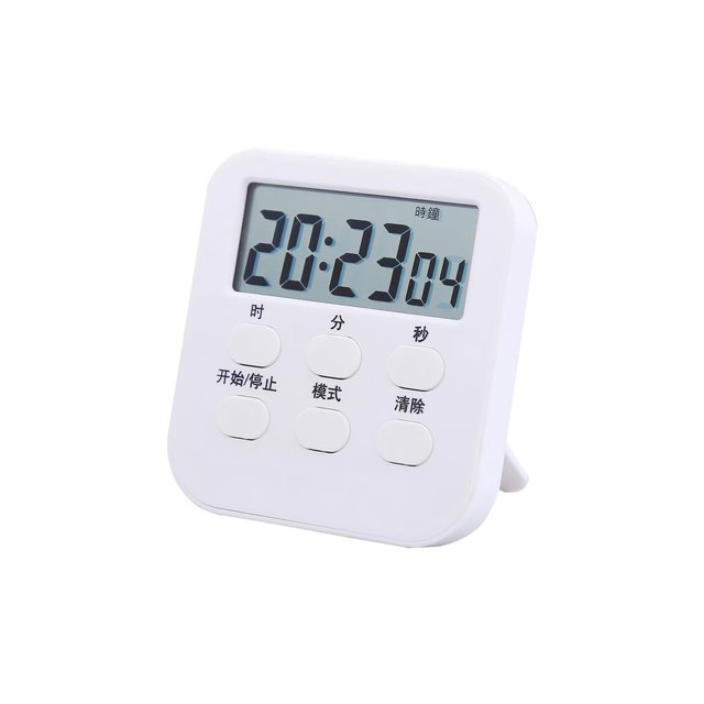 Temporizador De Cocina 24 Horas Reloj De Alarma Fuerte Recordatorio De Cuenta Atrás Electrónico Lcd Digital Cocina Reloj Con Función De Memoria Temporizador De Clip Portátil Blanco Scienceny HA015839-00