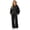 Black, variant on Kakishop Kids 2-Piece Hooded Sweatshirt and Pants Set, Long-Sleeve Casual Sportswear for Boys and Girls (Brown,13-14 Years)