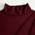 thumbnail image 3 of zbxnLI Long Sleeve Shirts for Women Mock Turtleneck Basic Tee Shirt Pleated Casual Fall Winter Tunic Tops, 3 of 6