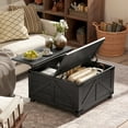 thumbnail image 2 of HOMCOM Table Basse à Plateau Relevable avec Compartiment Caché, Grain de Bois Noir, 2 of 10