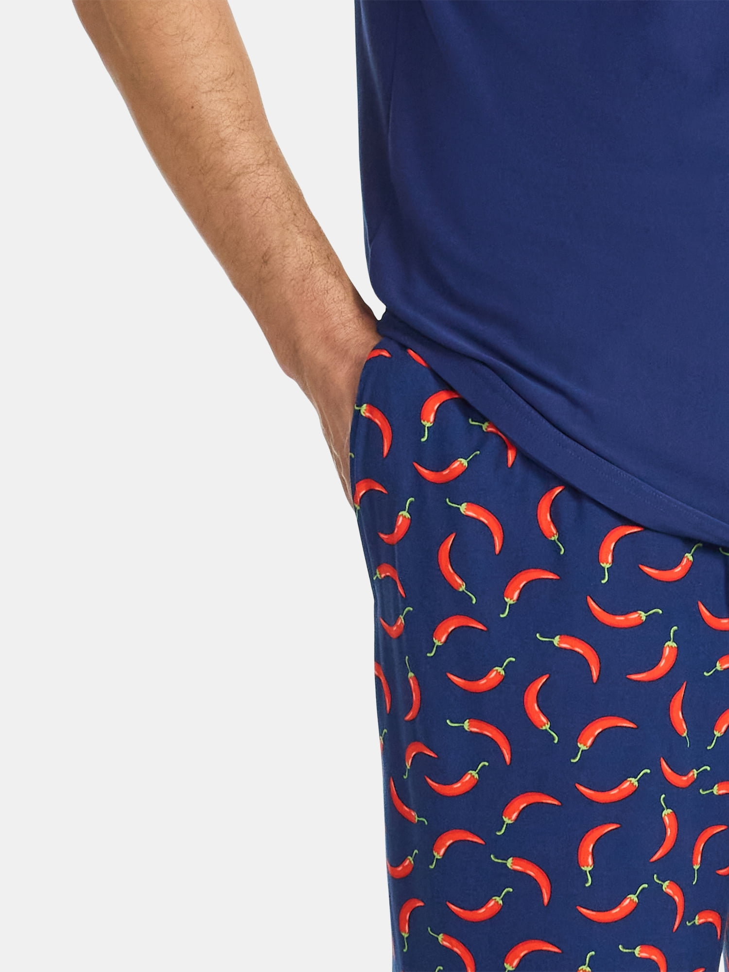 Fox + Badger Men's Short Sleeve Top and Pajama Pants Sleep Set, 2-Piece, Sizes S-XXL