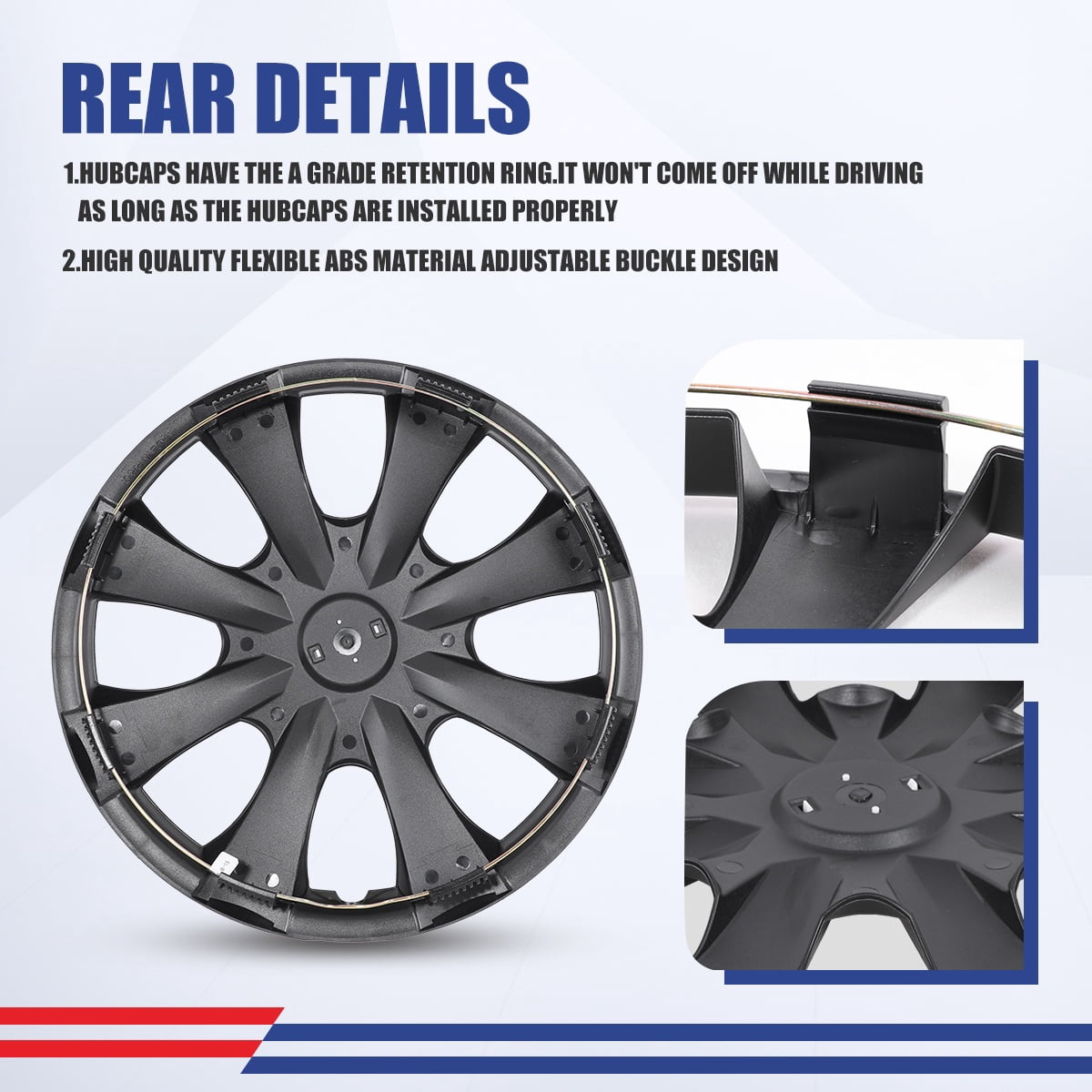 15" Set Of 4 Hubcaps Wheel Rims Cover for 2009-2019 TOYOTA COROLLA Compatible With Steel Wheels Snap On Installation(15-Inch,BLACK MATTE)