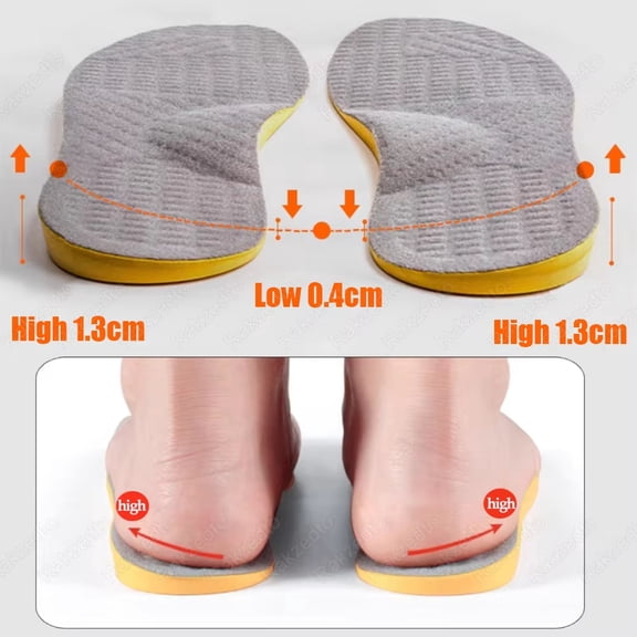1 Pair Arch Support Insole for Flat Feet O/X-Leg Orthopedic Insoles Plantar Fasciitis Shoe Pads Adults Kids Foot Care Shoe Sole