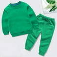 thumbnail image 2 of BLVB Toddler Baby Boys Girls Clothes Long Sleeve Crewneck Pullover Sweatpants Casual Tracksuits Fall Outfits, 2 of 5