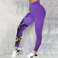 thumbnail image 2 of XIYON Leggings For Women High Waisted Tummy Control Sports Yoga Pants Colorful Printed Fashion Classic Womens Leggings, 2 of 4