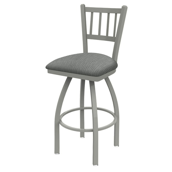 810 Contessa 36" Swivel Bar Stool with Anodized Nickel Finish and Graph Alpine Seat