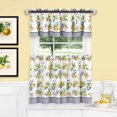 thumbnail image 1 of Lemon Drop Ensemble de Rideaux de Cuisine Imprimés 3 Pcs, Jaune, Niveaux 58x36, Swag 58x14 Pouces, 1 of 2