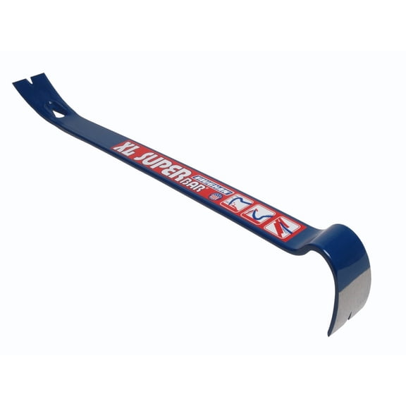 Vaughan SuperBar Pry Bar Shepherd's Crook Rocker Head - Made in USA - 21" Blue