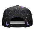 thumbnail image 4 of Astrology Sun Moon Snapback Hat - Gothic Flat Brim Adjustable Cap with Mystical Star Print for Streetwear, 4 of 5