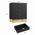 thumbnail image 3 of TROPOW Dresser for Bedroom, 4 Drawer Pink Wooden Dresser with Gold Handles, Modern Storage Dressers & Chests of Drawers for Hallway, Entryway, 3 of 7