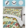 thumbnail image 4 of Quilts Twin Size Bedding Set, Sage Green Children's Day Lightweight Quilted Comforter, Car Tree Stars Modern Abstract Art Soft Bedspread Coverlet with Pillow Covers for All Season, 68" x 86", 4 of 7