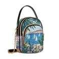 thumbnail image 7 of FORMRS Crossbody Bag for Women Quilted Travel Shoulder Cell Phone Purse with Chain Strap Handbag, Purple Seaside, 7 of 7