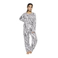 thumbnail image 2 of 2 Pack: Women's Pajama Sets Vneck Top Micro Fleece Pajamas For Women Ladies Loungewear Pjs Cute Long Sleeve Warm Lightweight Winter Pants Holiday Christmas Sleepwear Clothing Pj Set - Set 1, XL, 2 of 3