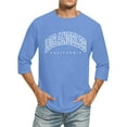 thumbnail image 1 of T-shirts Hommes Manches 3/4 Confortables Col Rond Dégradé Ajusté Tee-Shirt Hommes Bleu Clair P, 1 of 4