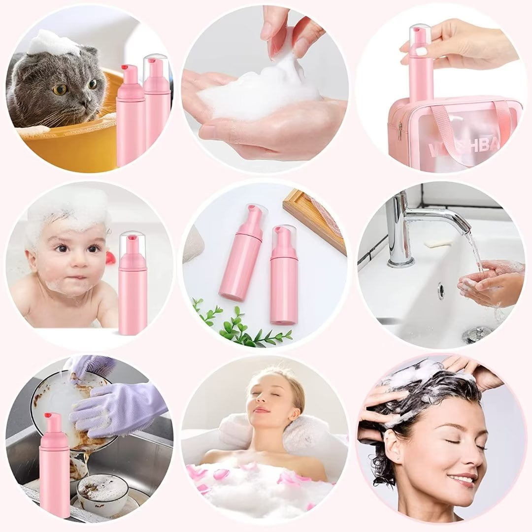 40 PCS 60ml/2oz Portable Mini Foam Bottles - Small Spray Bottle Reusable Travel Spray Bottle Leakproof Foam Pump Bottle Easy To Carry Suitable For Shampoo Shower Gel Cosmetics