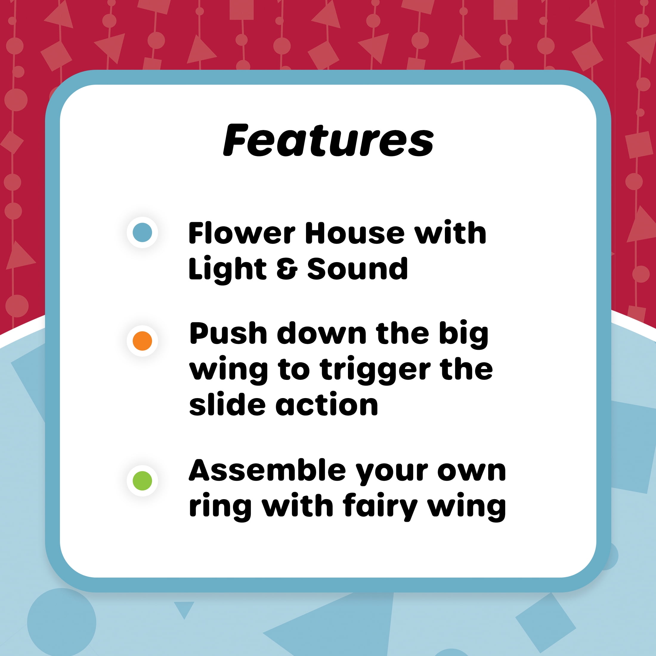 Kid Connection Fairyland Playset, Flower House with Light and Sound, 23 Pieces, Toddler Toys  (图3)