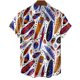 thumbnail image 4 of Camisetas con gráficos de plumas de pájaro para hombres, ropa con estampado 3D, camisas hawaianas de playa, camisetas de manga corta Y2k, ropa vintage, blusa con solapa, 4 of 5