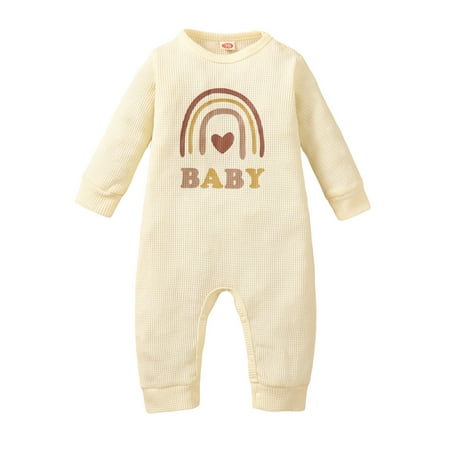 

KI-8jcuD 9 Month Girl Pajamas Boys Girls Long Sleeve Ribbed Letter Print Romper Jumpsuit 18 Months Girl Dress Organic Girl Baby Clothes Summer Dresses 10 12 Rompers Modern Baby Girl Clothes 8 Month