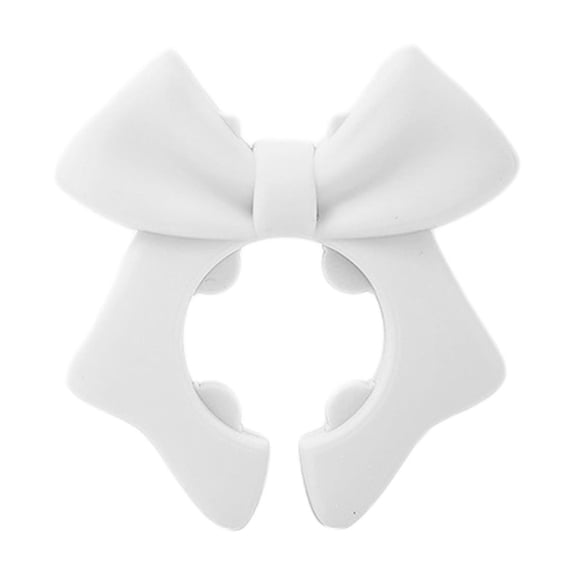 Food-Grade Silicone Bow Spatula Holder - Kitchen Spoon Rest for Pot/Pan, Anti-Spill Kitchenware Organizer (Pink)