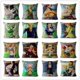 thumbnail image 2 of Fundas de cojín cuadradas con estampado colorido de One Piece de Anime japonés para decoración del hogar, 2 of 5