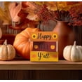 thumbnail image 4 of Fall Decor Happy Fall Y'all 3pc Wood Block Signs, Fall Tiered Tray Decor, Fall Decorations, Thanksgiving Decor, 4 of 12